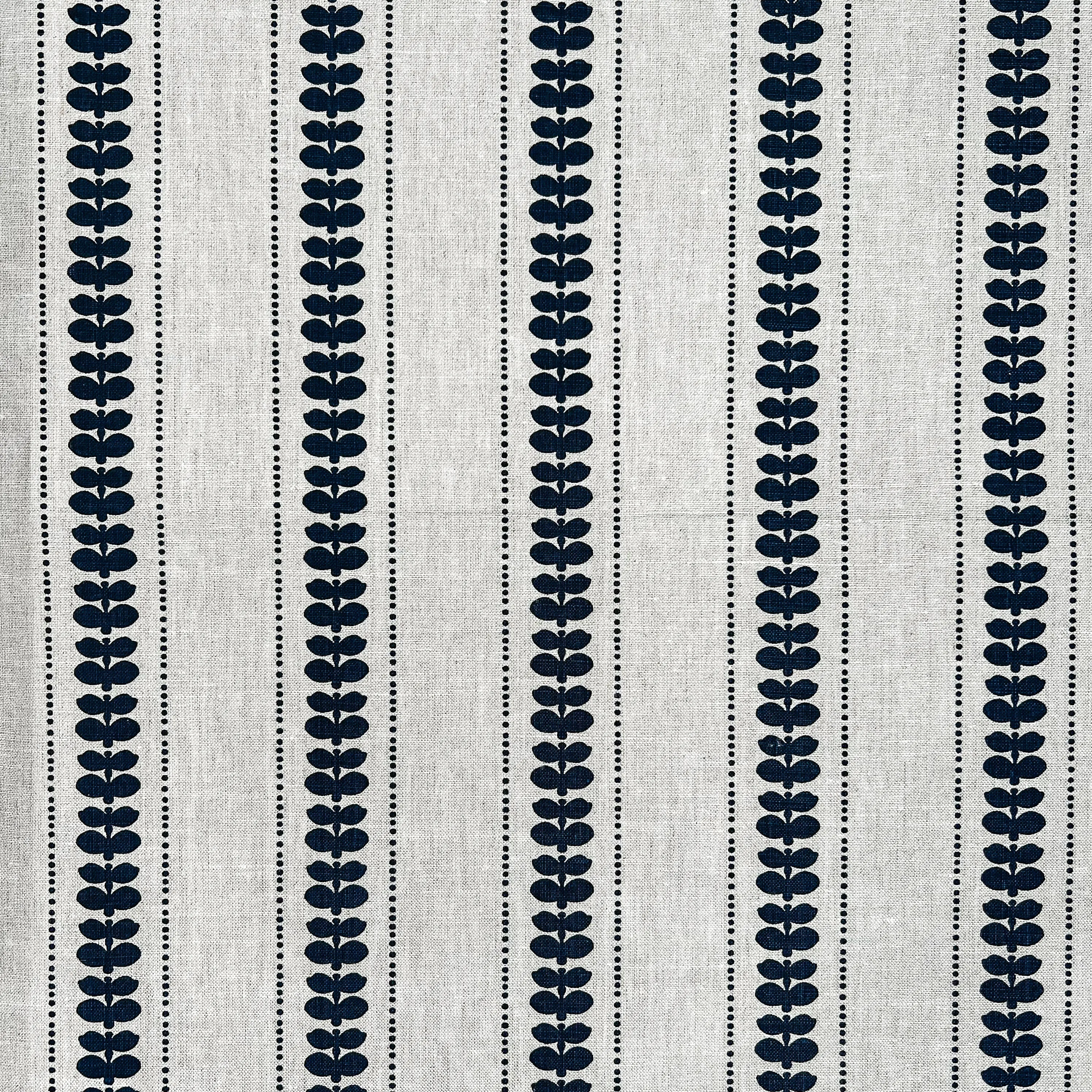 Elodie Single Indigo on Oatmeal Fabric