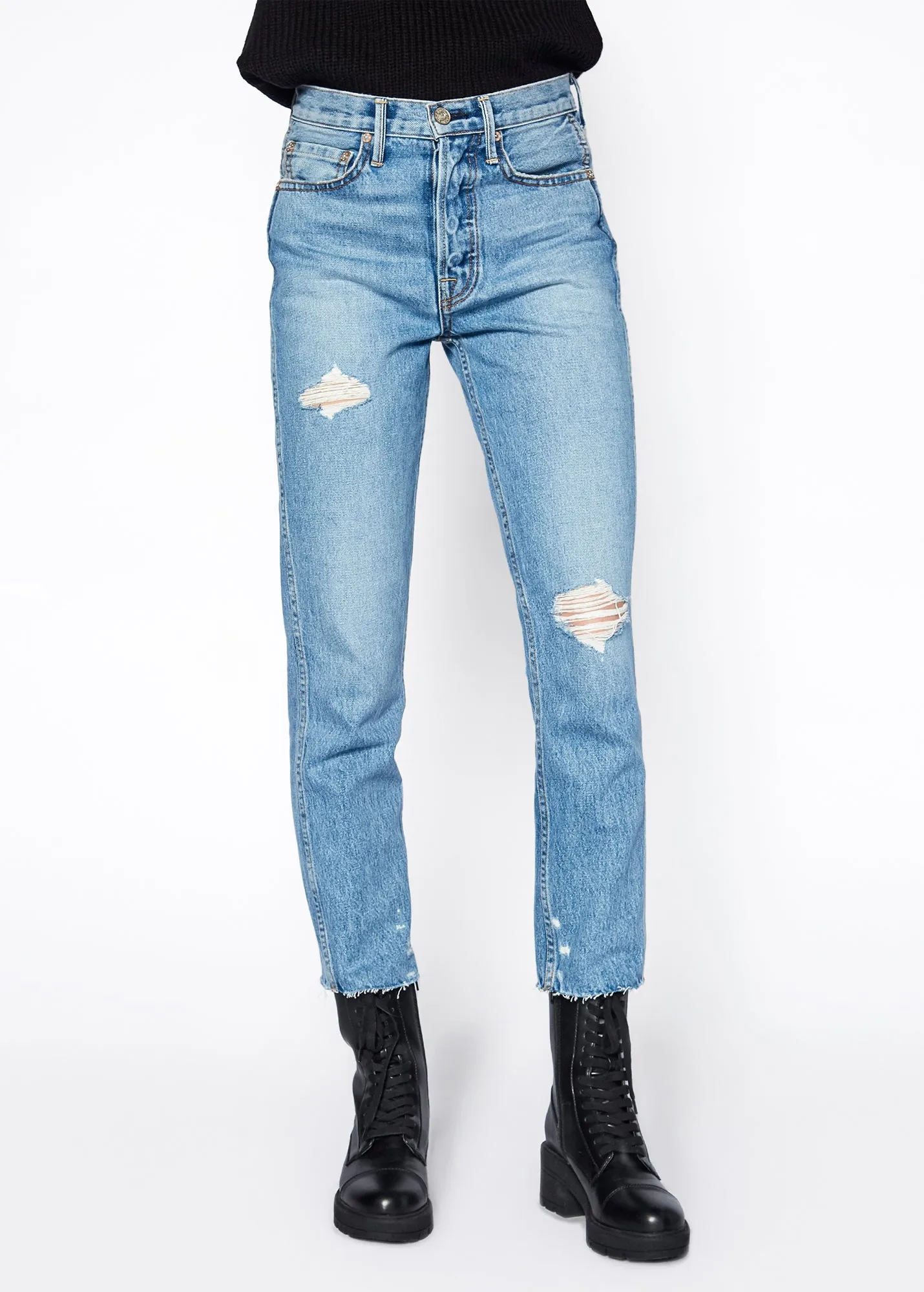 Eve High Rise Crop Slim Straight