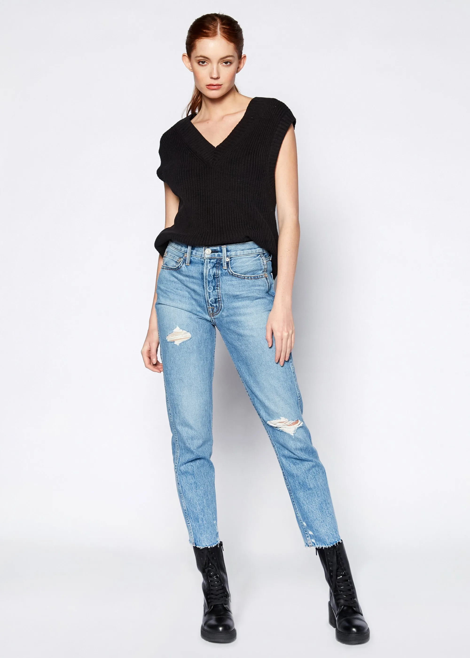 Eve High Rise Crop Slim Straight