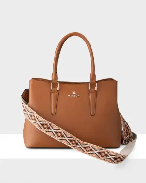 Eve Zip Top Satchel Bag   Aztec Bag Strap