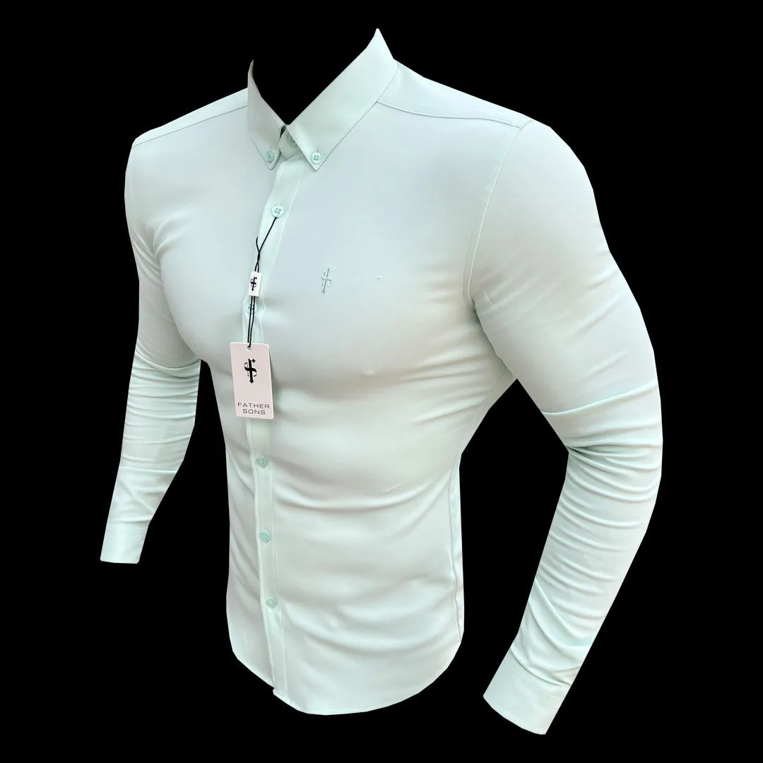 Father Sons Super Slim Scuba Mint Green Long Sleeve Stretch - FS878