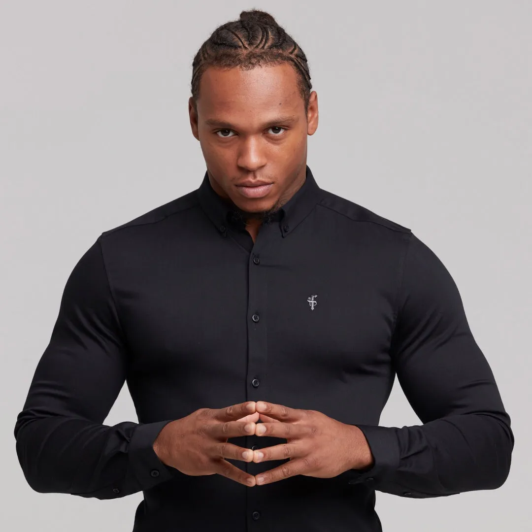 Father Sons Super Slim Stretch Black Denim Long Sleeve (Silver Emblem) - FS295