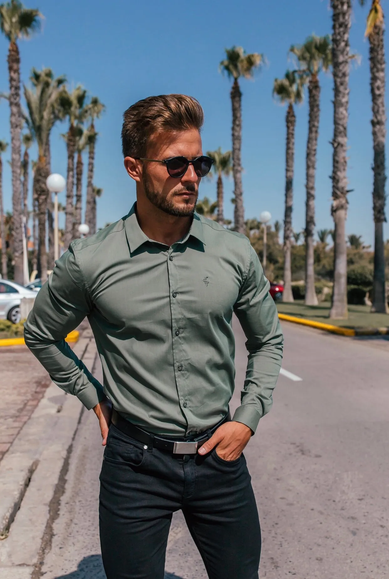Father Sons Super Slim Stretch Classic Khaki - FS233