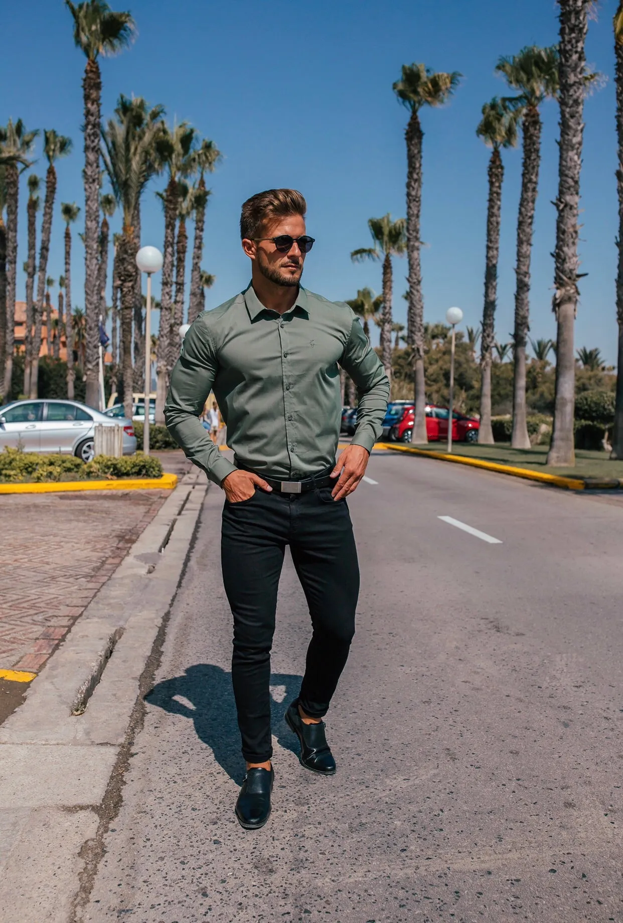Father Sons Super Slim Stretch Classic Khaki - FS233