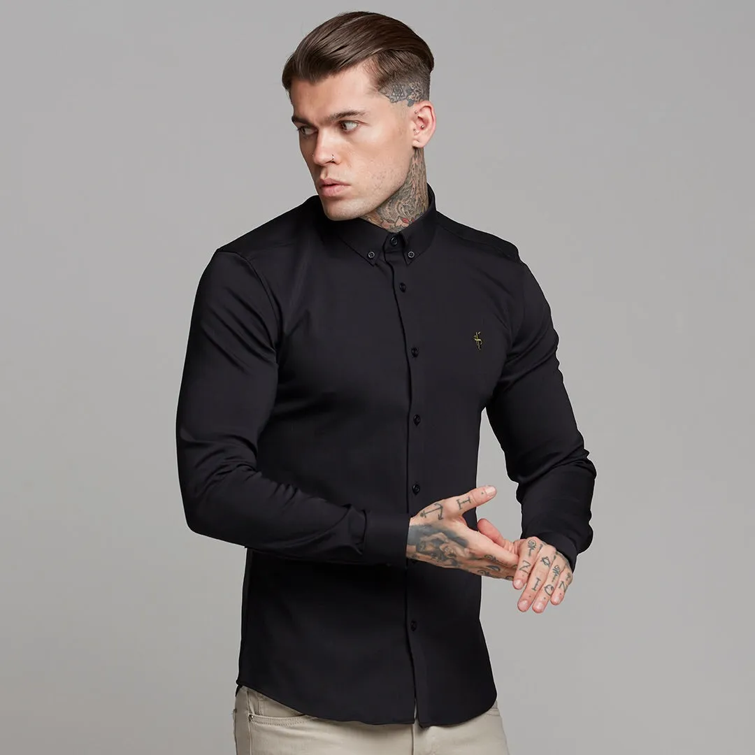 Father Sons Super Slim Ultra Stretch Classic Black (Khaki Embroidery) -  FS480