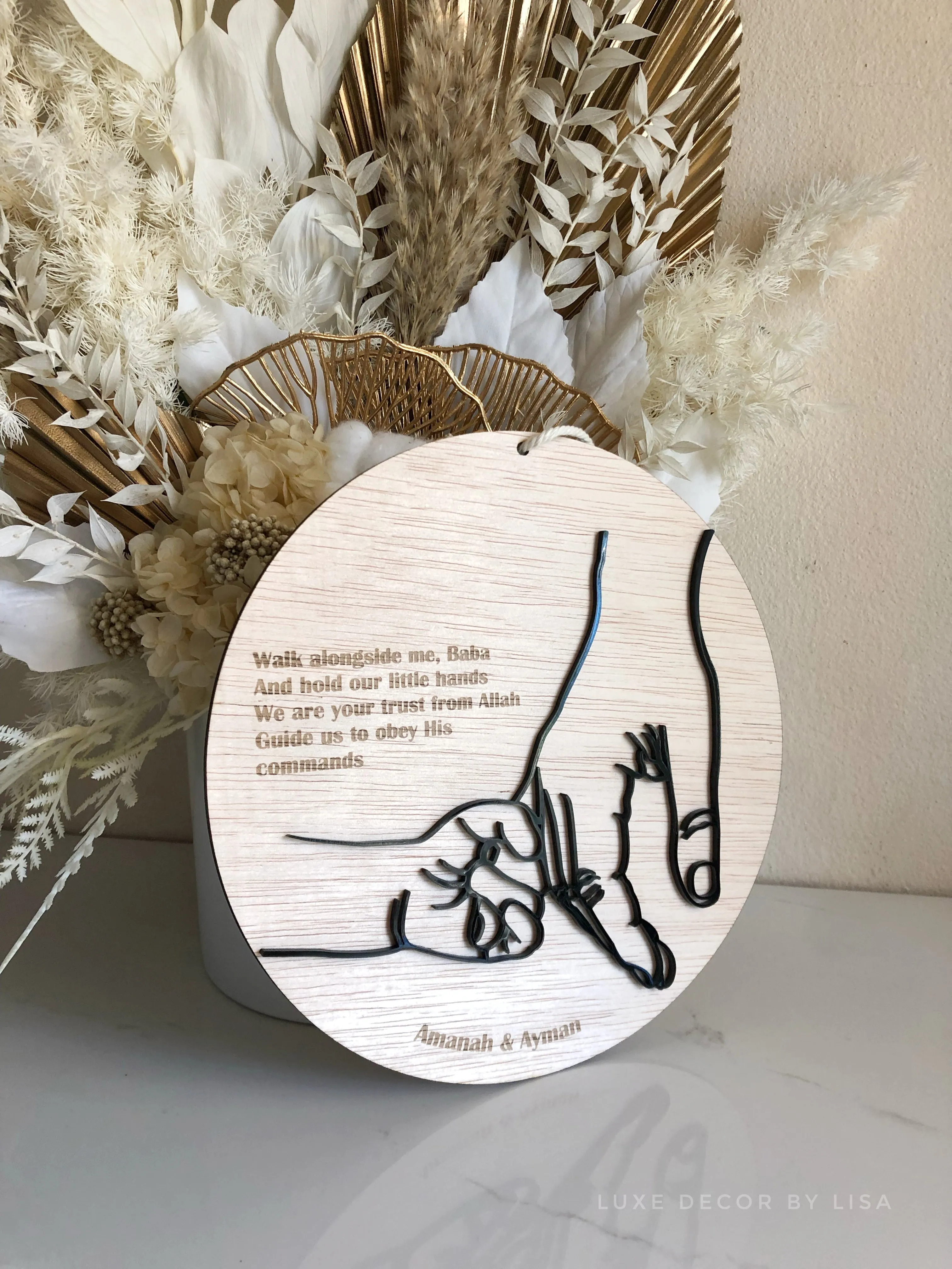 Fathers Day Plaque - 3D Hands Style 2