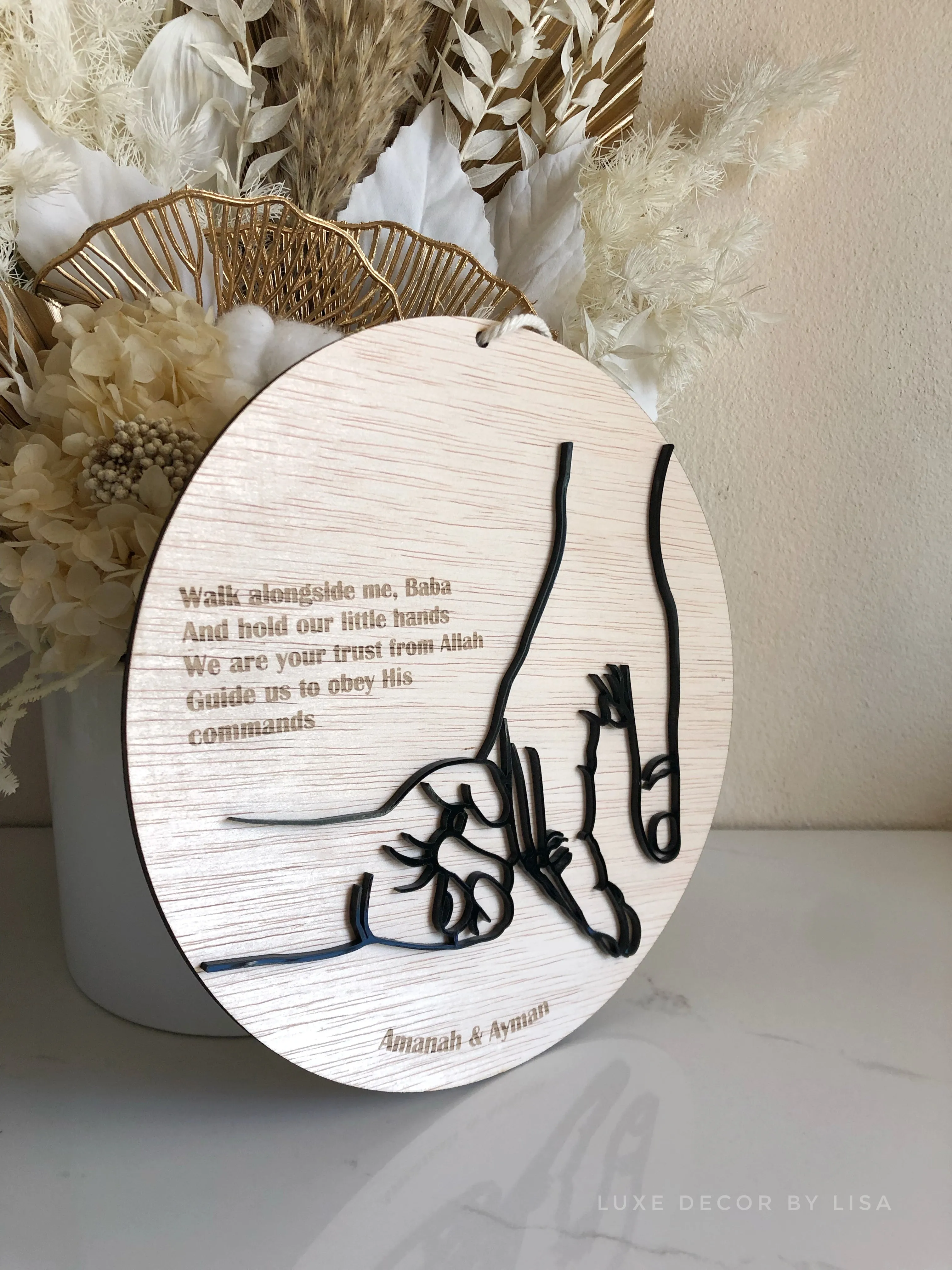 Fathers Day Plaque - 3D Hands Style 2