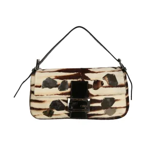 Fendi Zebra Print Mirror Baguette