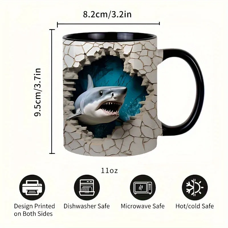 Fierce Shark - White Office & Home Coffee Cup