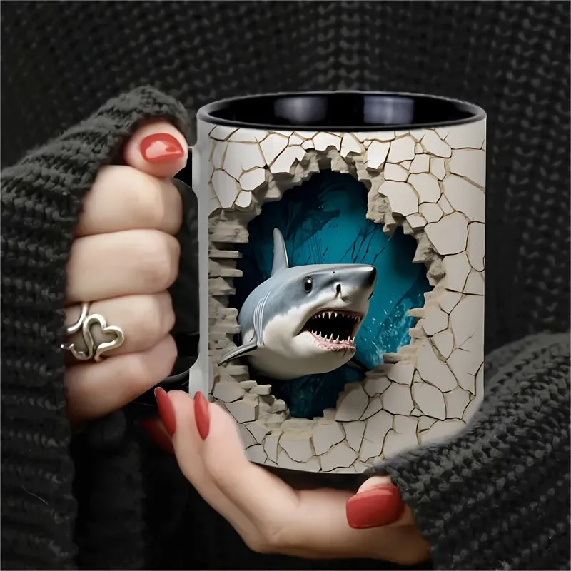 Fierce Shark - White Office & Home Coffee Cup