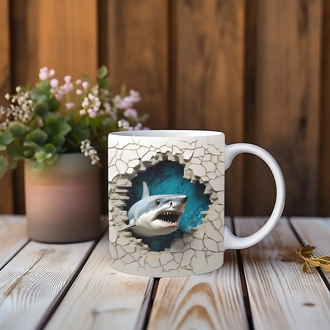 Fierce Shark - White Office & Home Coffee Cup