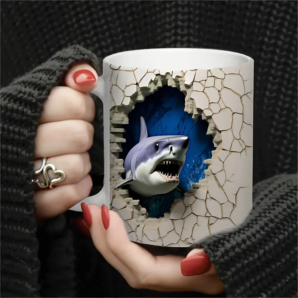 Fierce Shark - White Office & Home Coffee Cup