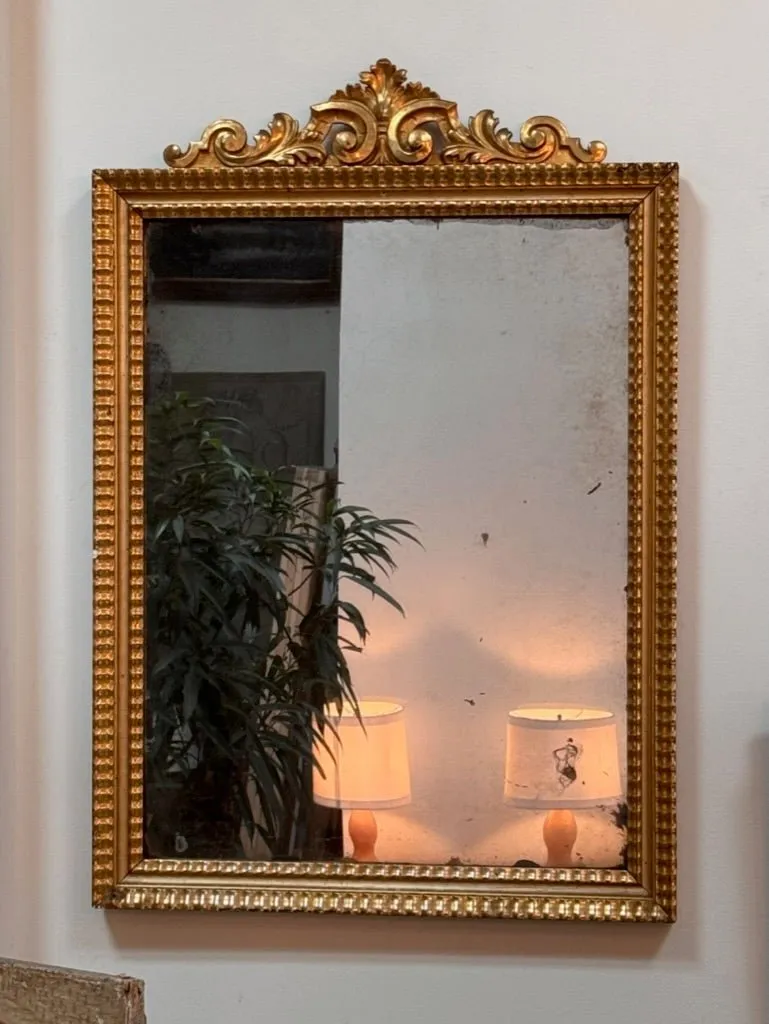 Fine, Large, Carved and Gilded Directoire Mirror with (removeable) Crest