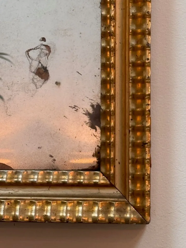 Fine, Large, Carved and Gilded Directoire Mirror with (removeable) Crest