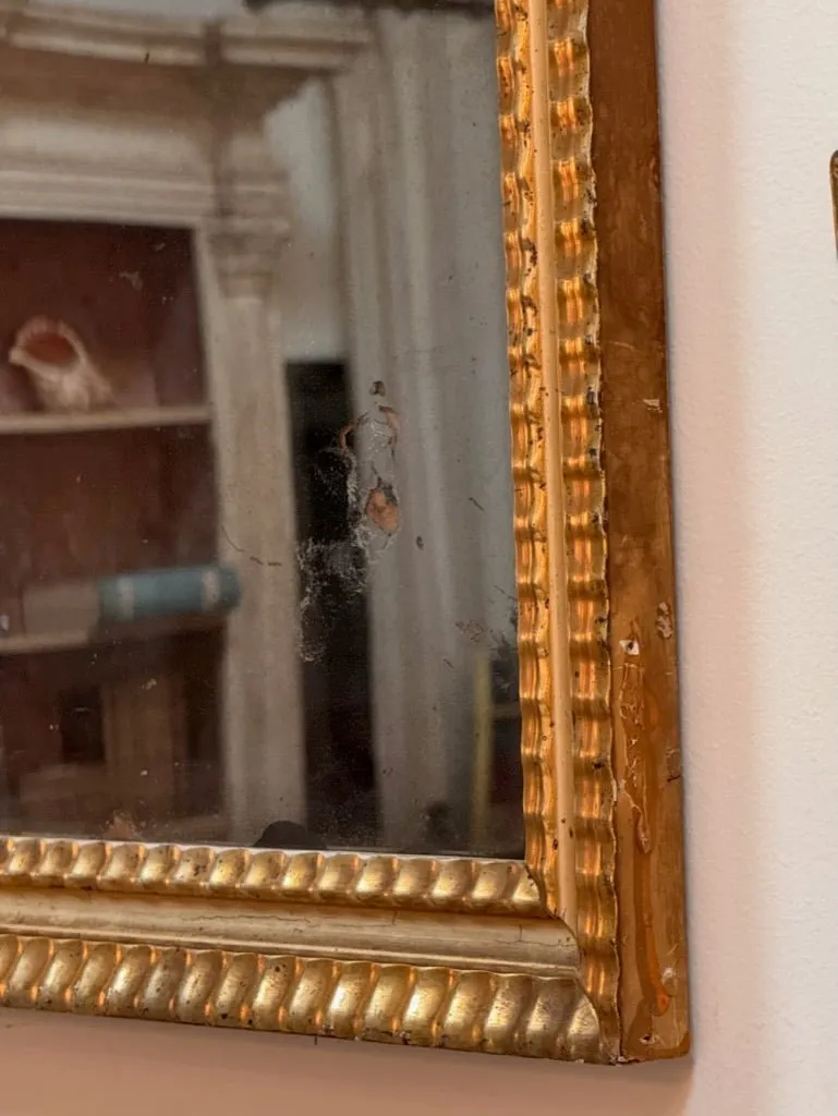 Fine, Large, Carved and Gilded Directoire Mirror with (removeable) Crest