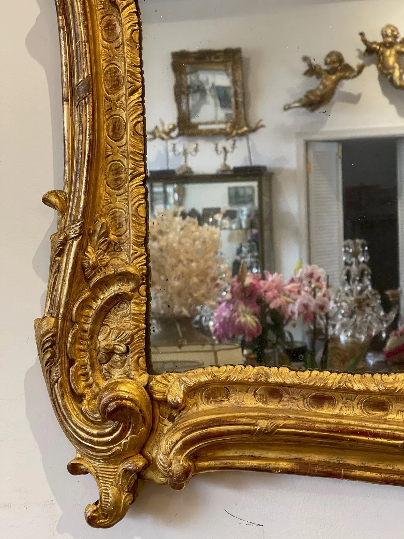 Fine Louise XV Carved Gilt Mirror c. 1750