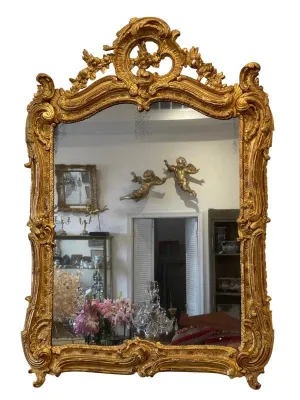 Fine Louise XV Carved Gilt Mirror c. 1750