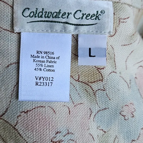 Floral Printed Denim Jacket Size Large