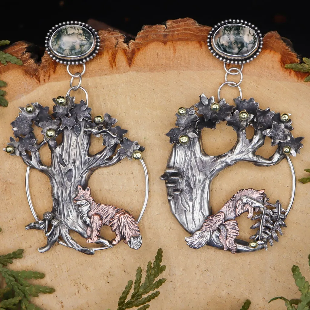Foxes Love Apples Earrings