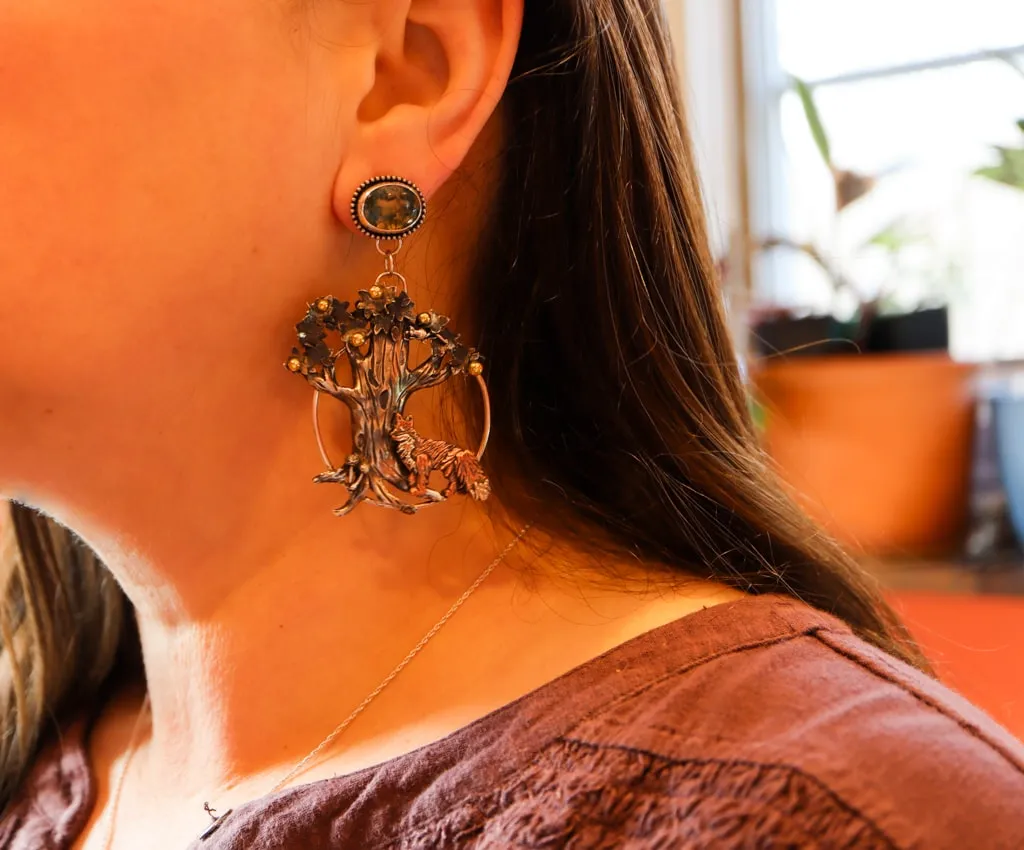 Foxes Love Apples Earrings