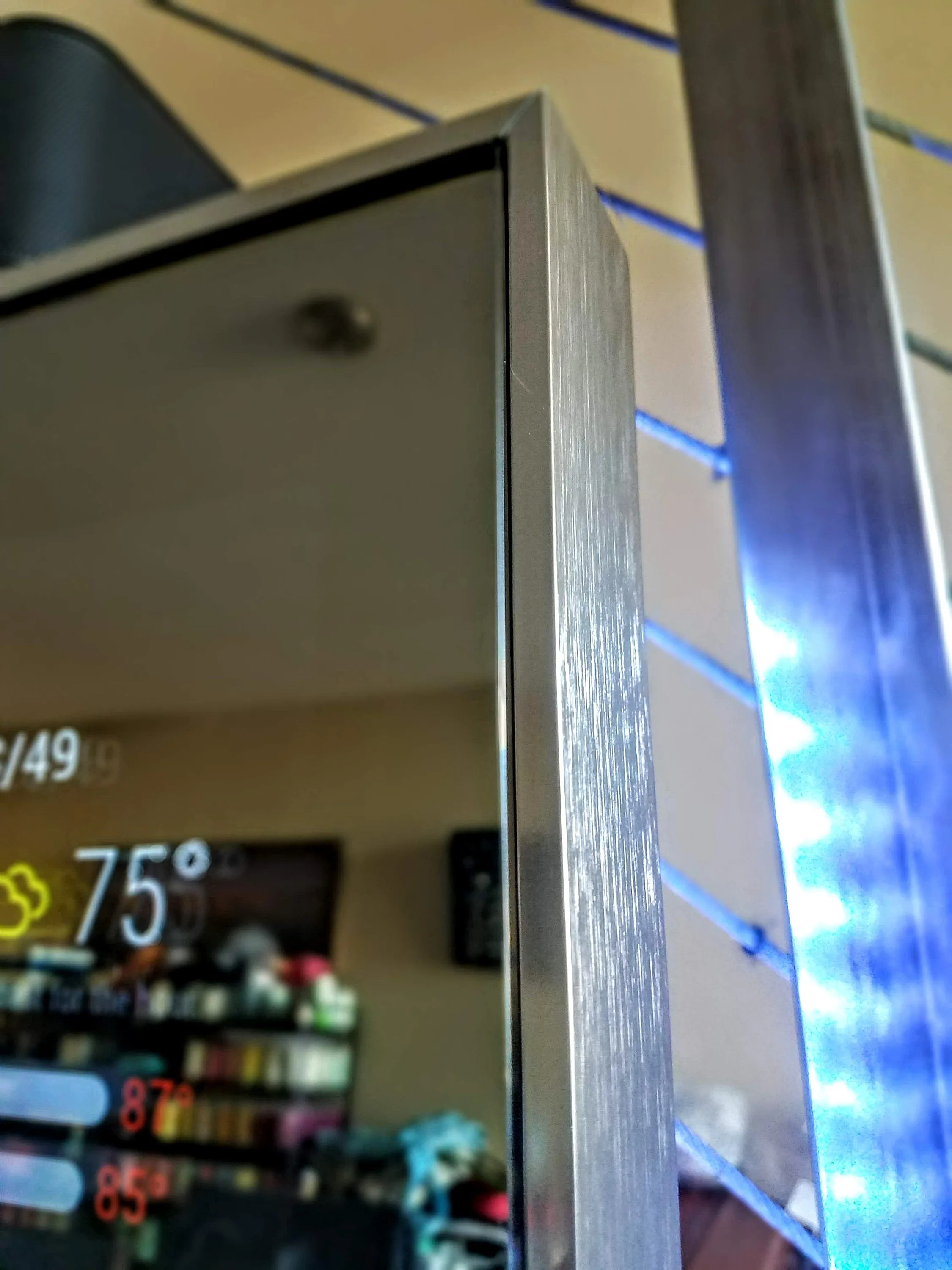 Framed Full-Length Google Assistant Smart Mirror - 32" Samsung QLED in a  60" X 30" X 2" Satin Black Aluminum Frame