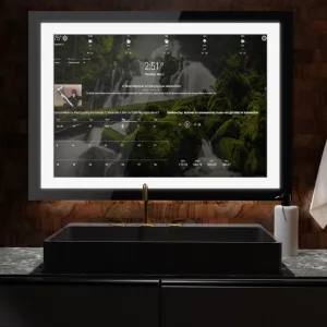 Frameless DAKboard Smart Vanity Mirror - 32" Samsung QLED - 36" X 24" X 2"