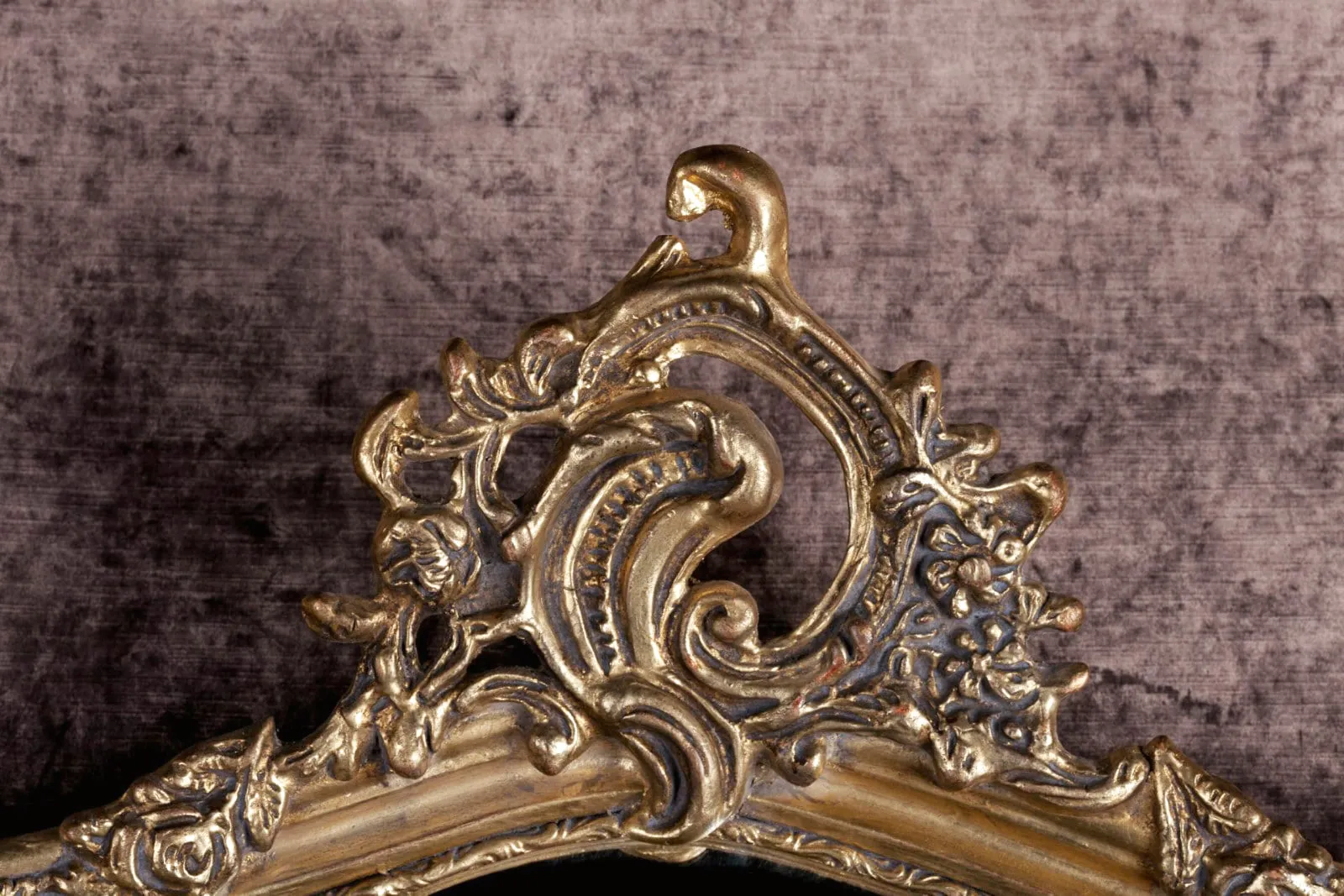 French Henri Hand-Carved Beveled Mirror in Hand Gilt Frame