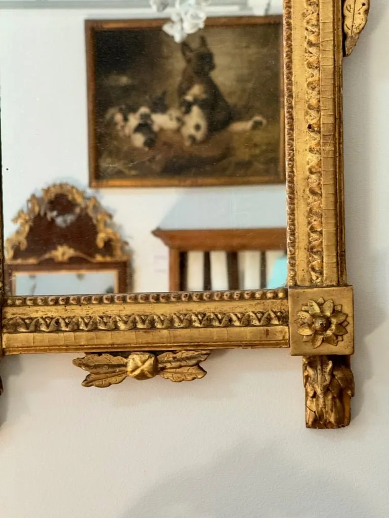 French Provincial Carved Gilt Mirror