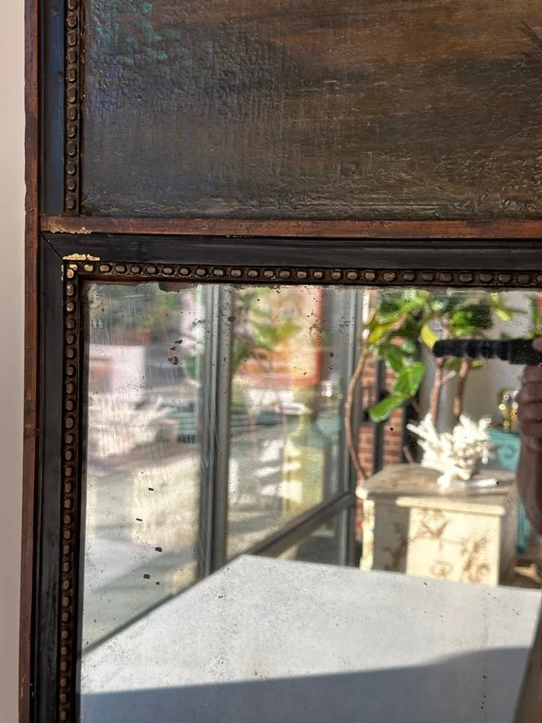 French Trumeau Mirror with Pastoral Scene, c. 1790