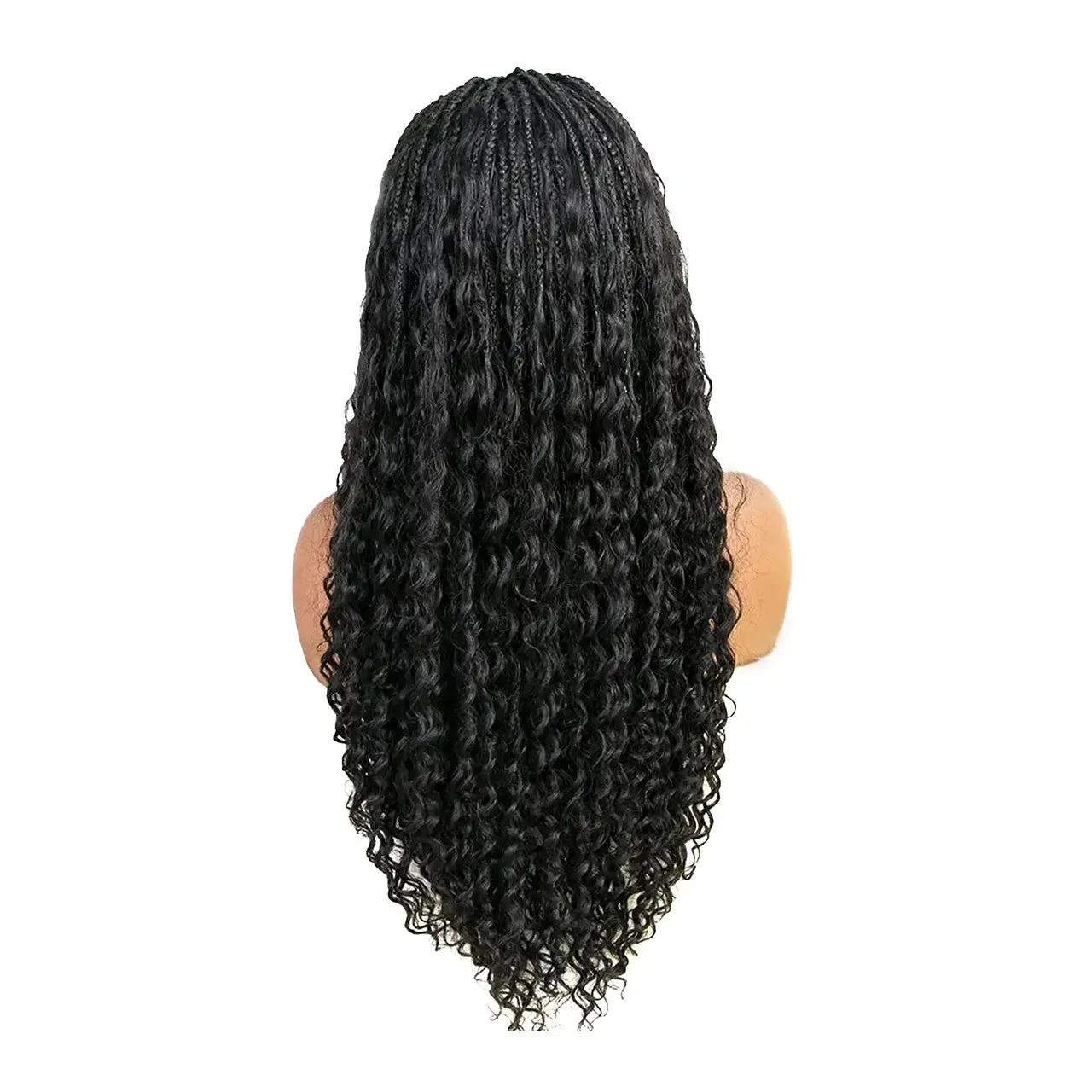 Fulani Braids Full Lace Wig Knotless Bohemian Style Human Hair