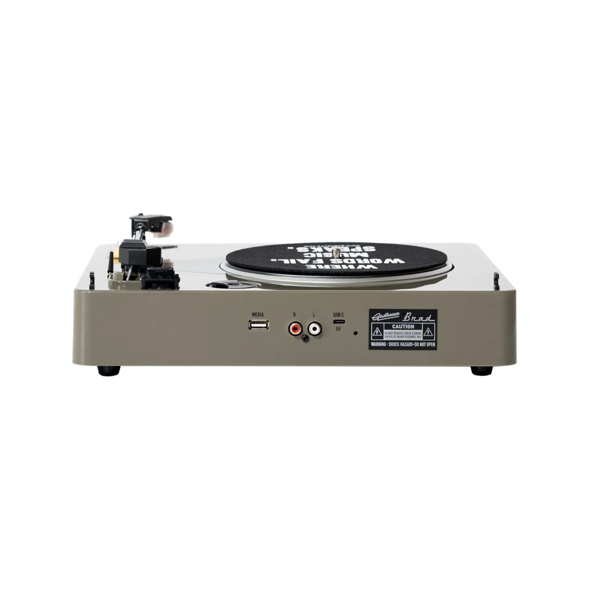 Gadhouse Brad MKII Record Player, Grey