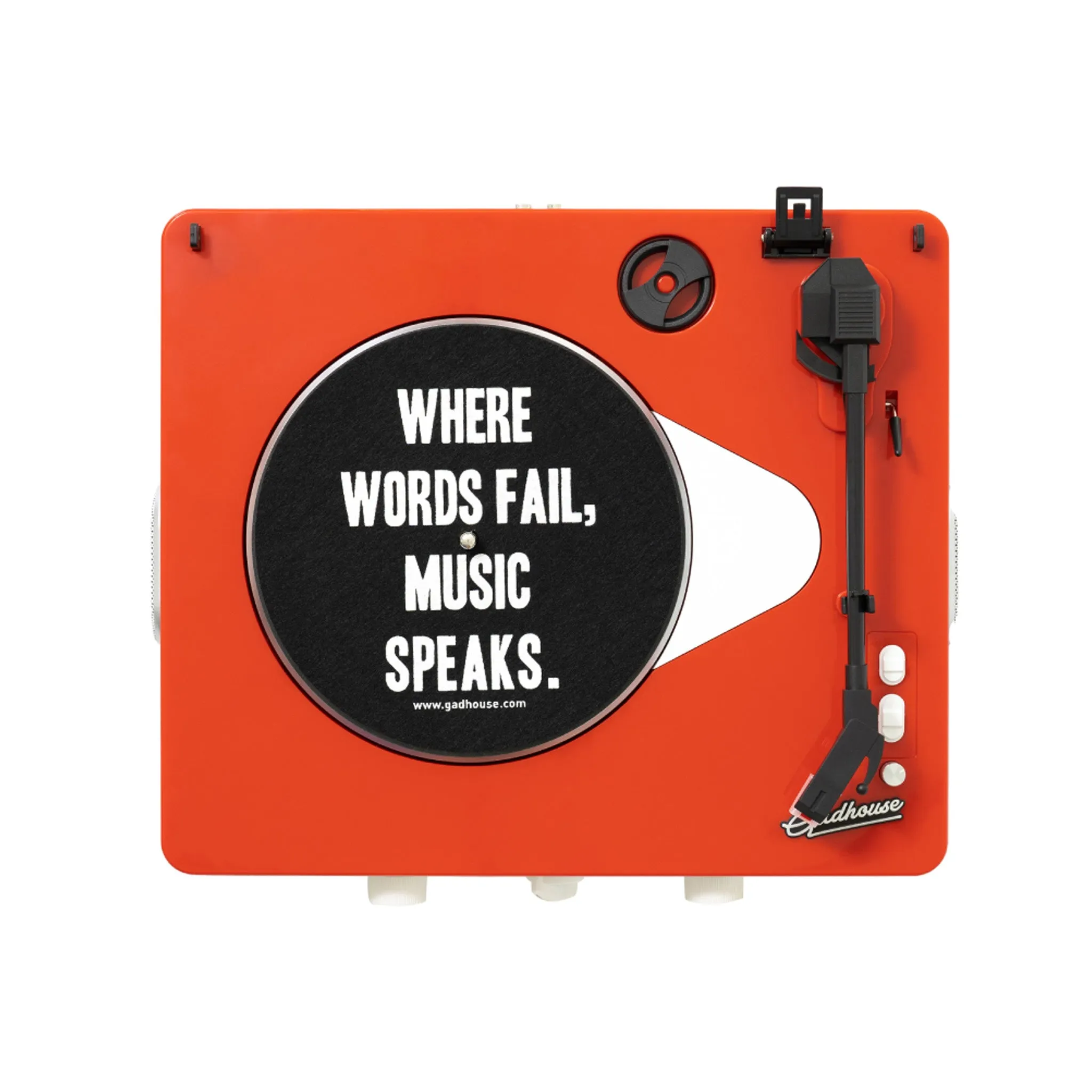 Gadhouse Brad MKII Record Player, Tangerine