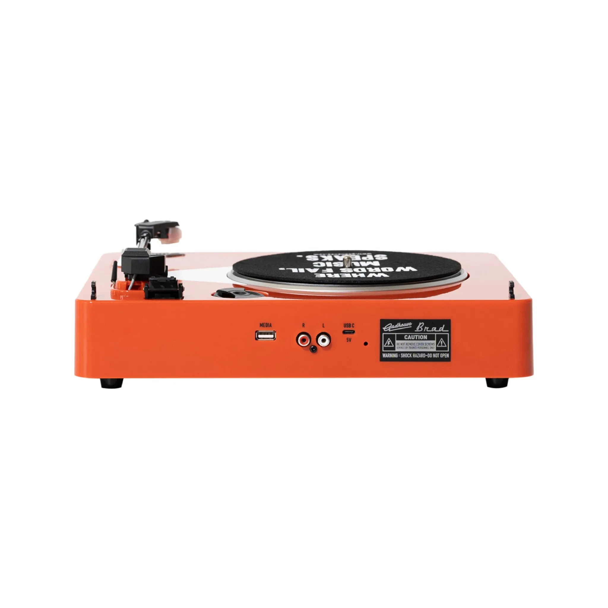 Gadhouse Brad MKII Record Player, Tangerine