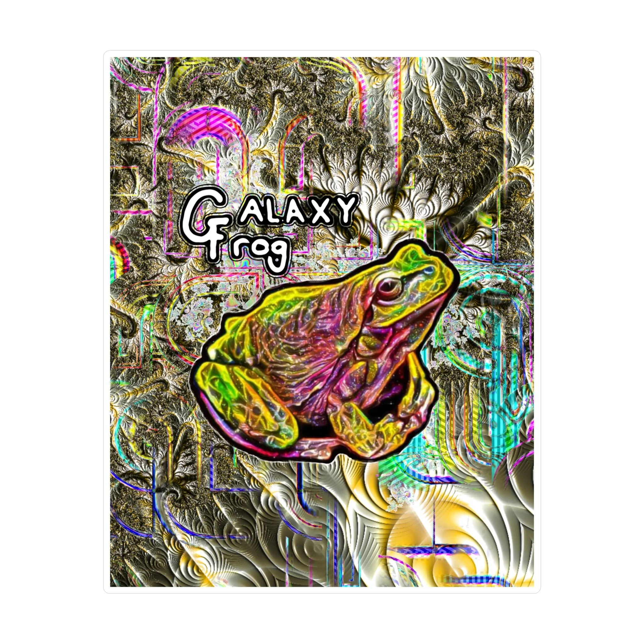 Galaxy Frog Kiss-Cut Vinyl Decals