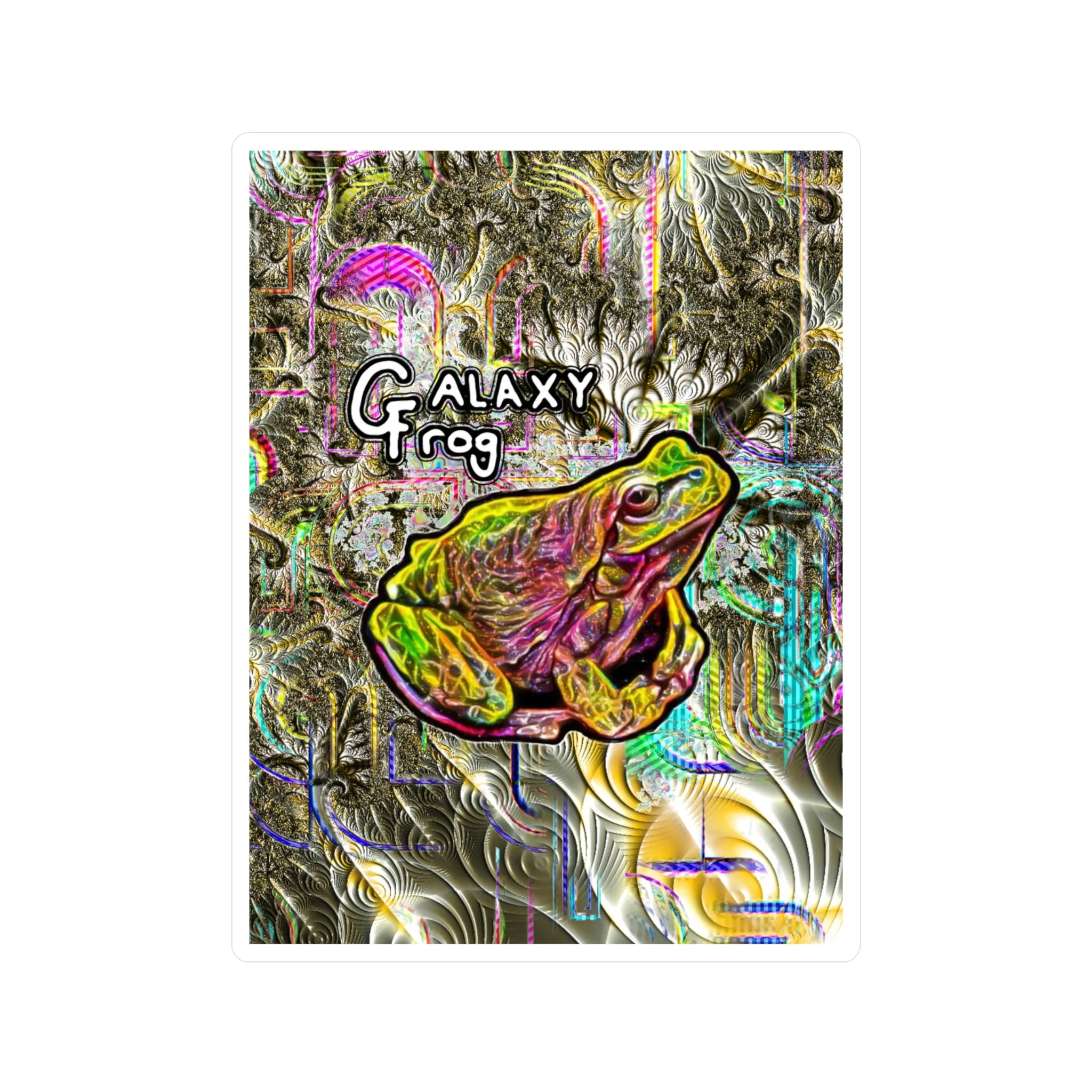 Galaxy Frog Kiss-Cut Vinyl Decals