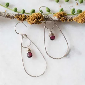 Garnet Peacock Earrings