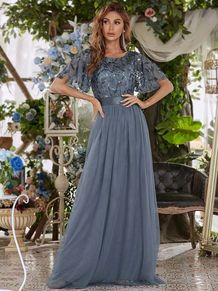 Georgia tulle bridesmaid dress in Dusky Navy s26 Express NZ wide