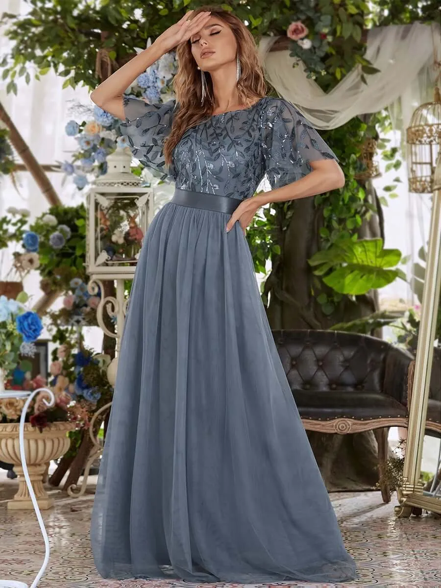 Georgia tulle bridesmaid dress in Dusky Navy s26 Express NZ wide