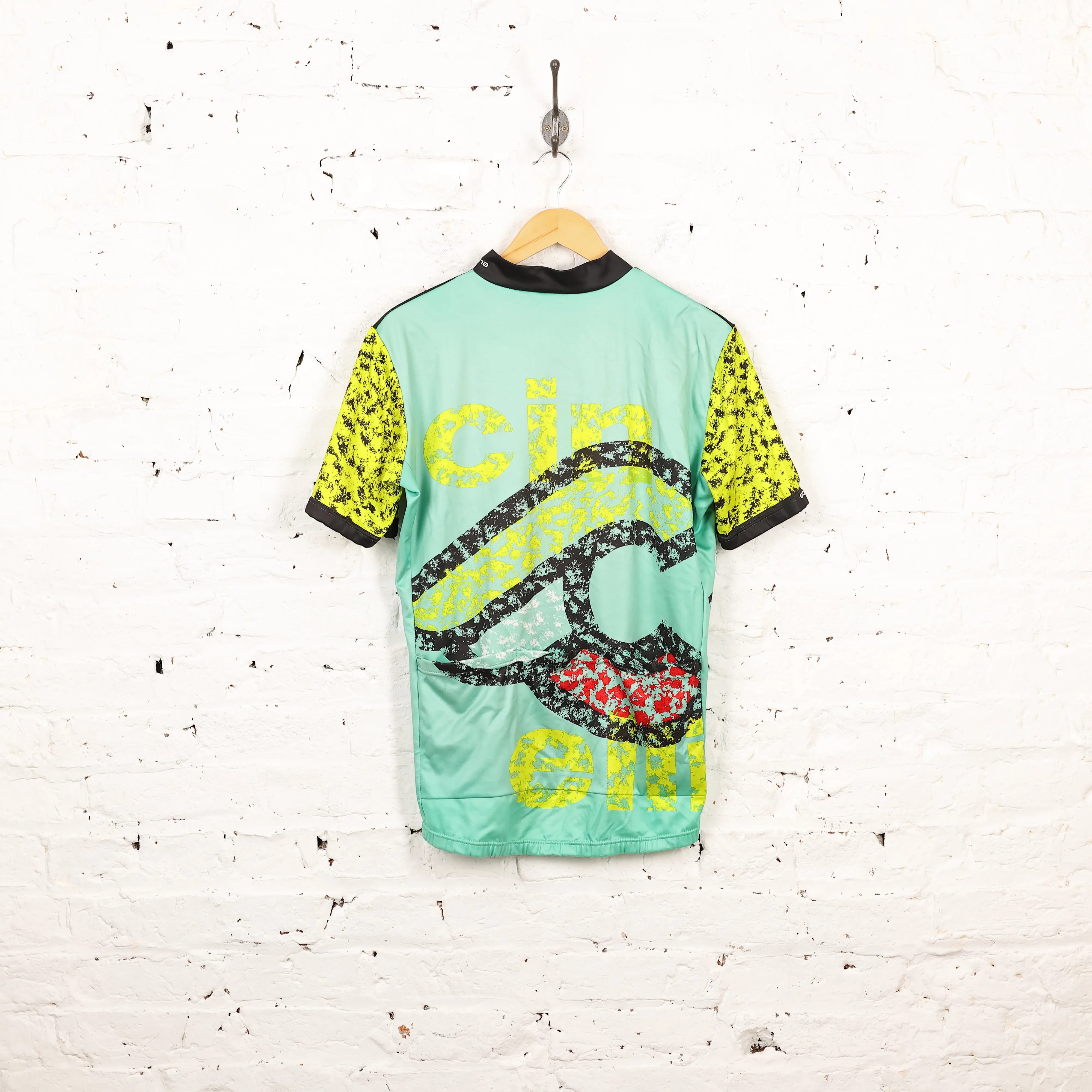 Giordana Patterned Cycling Top Jersey - Green - L
