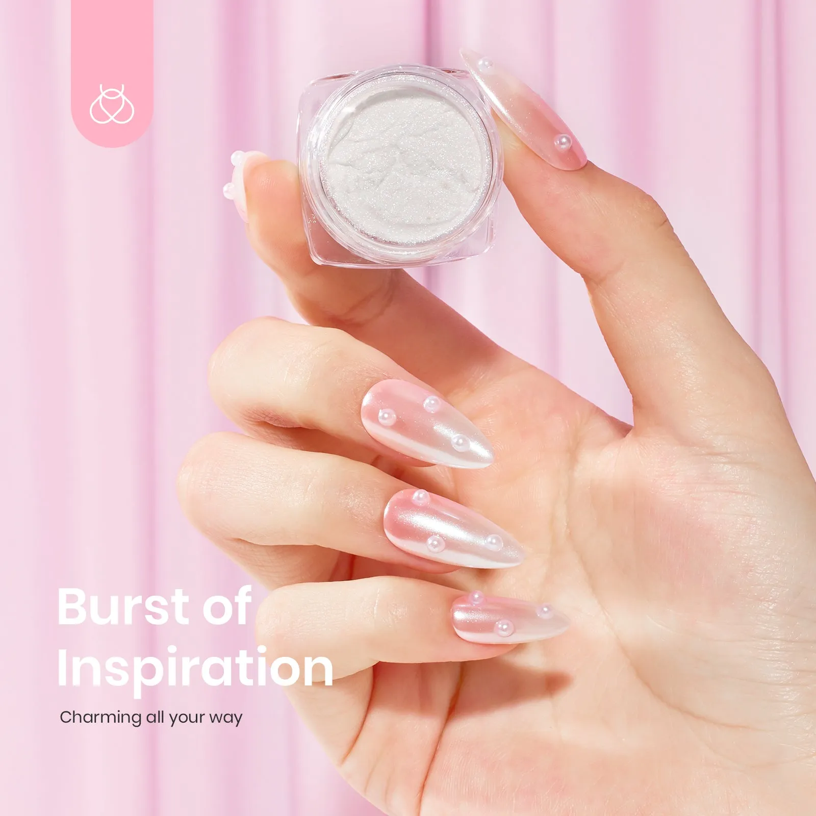 Glazed Donut Chrome Nail Powder