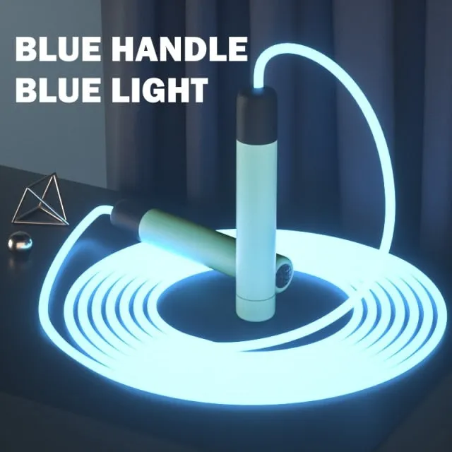 Glowing jumping rope