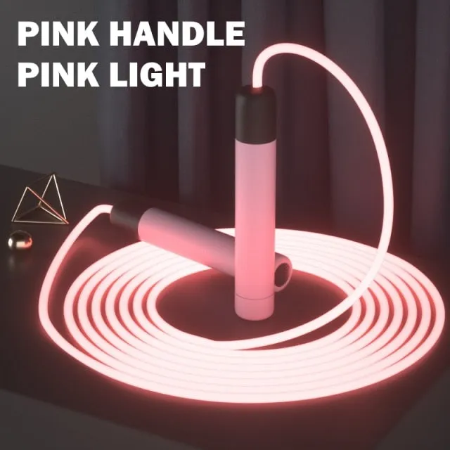 Glowing jumping rope