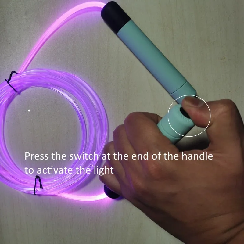 Glowing jumping rope