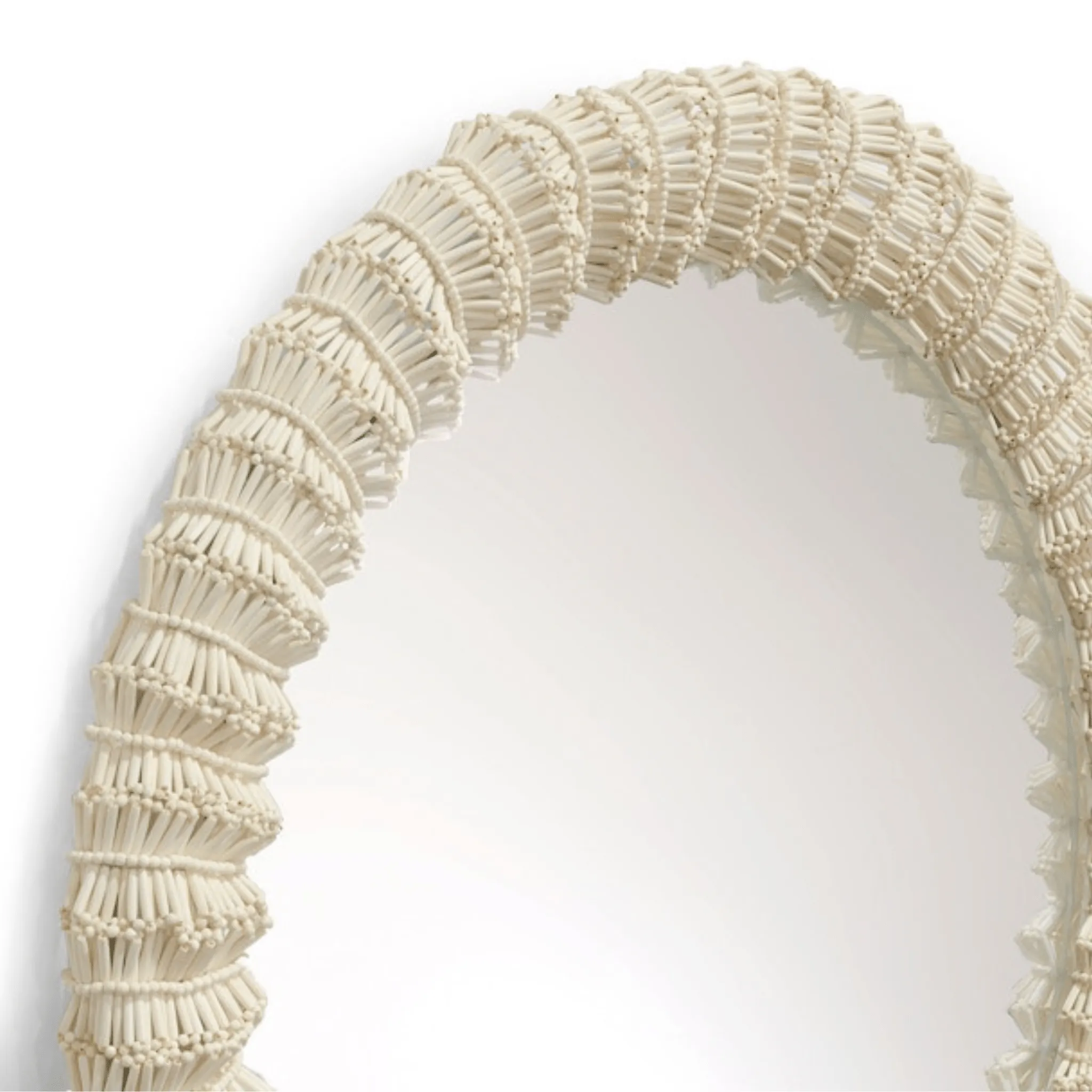 Grand Turk Wood Bead Mirror