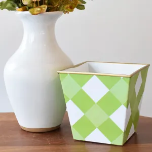 Green Buffalo Check Patterned Candle