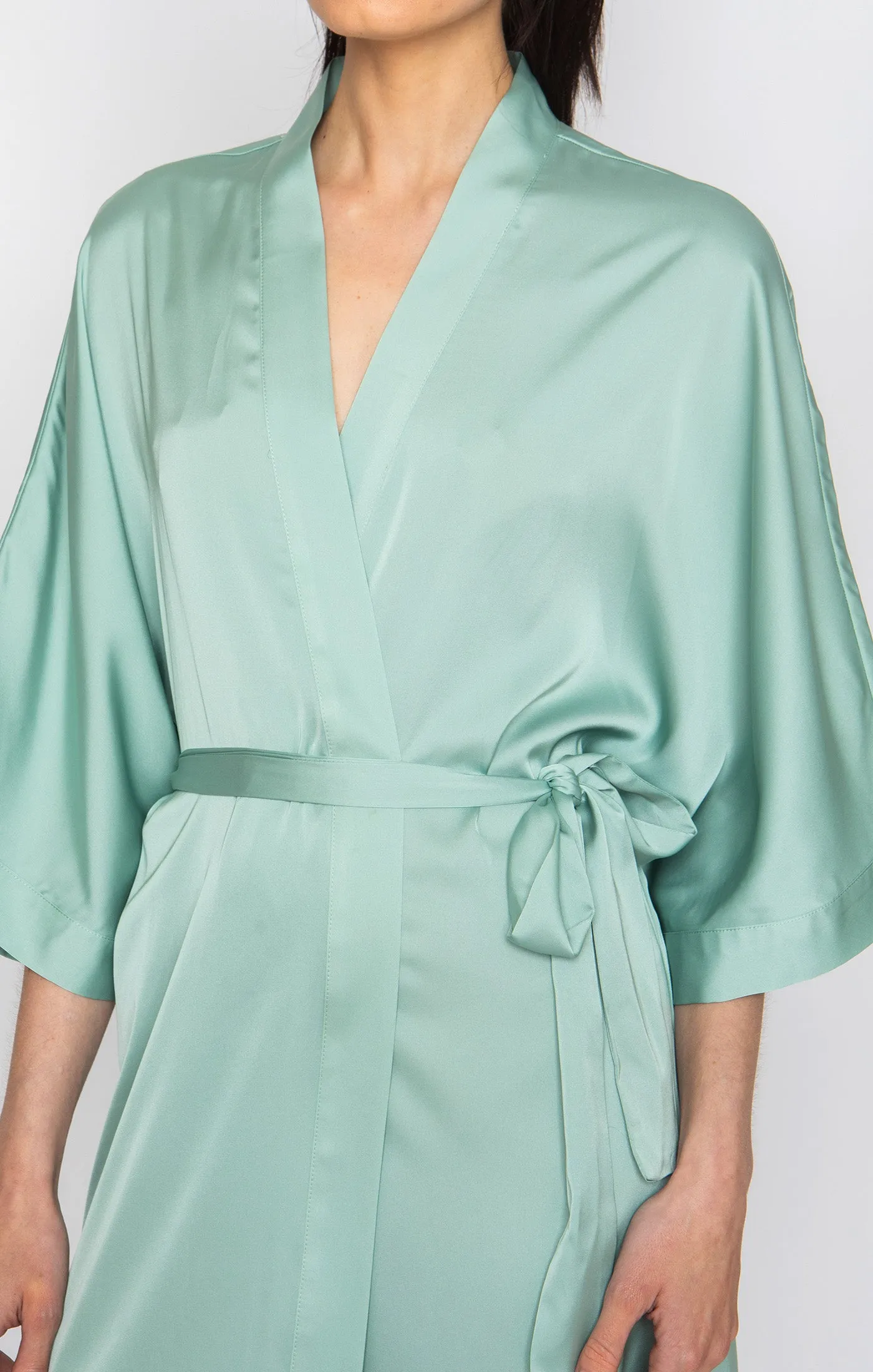 Green Tea Silky Kimono
