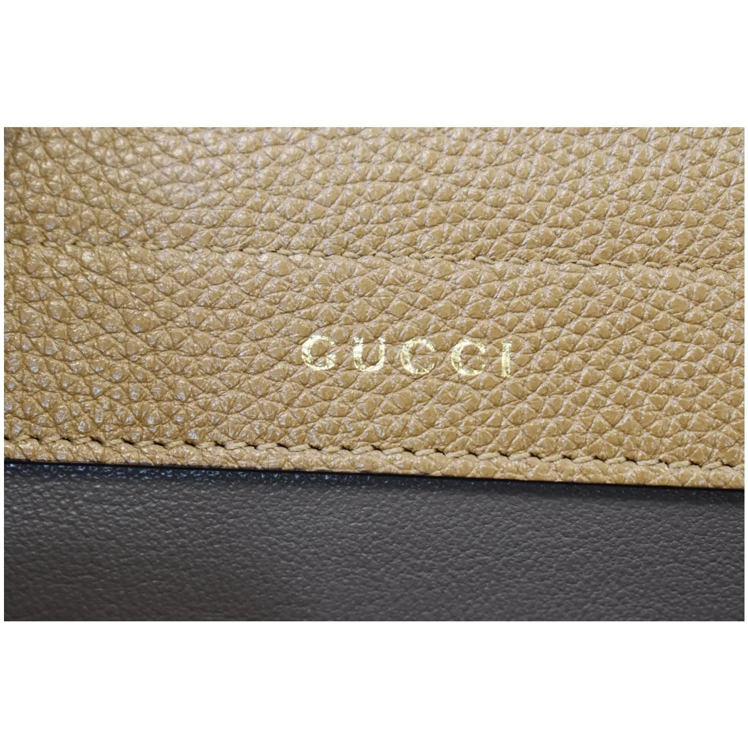 GUCCI Medium Zumi Grainy Leather Top Handle Bag Taupe 564714