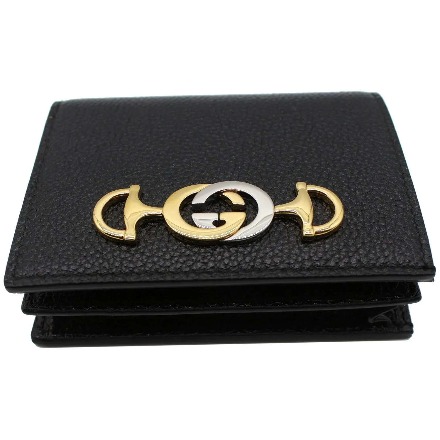 GUCCI Zumi Mini Grainy Leather Chain Wallet Black 570660 - 10% OFF