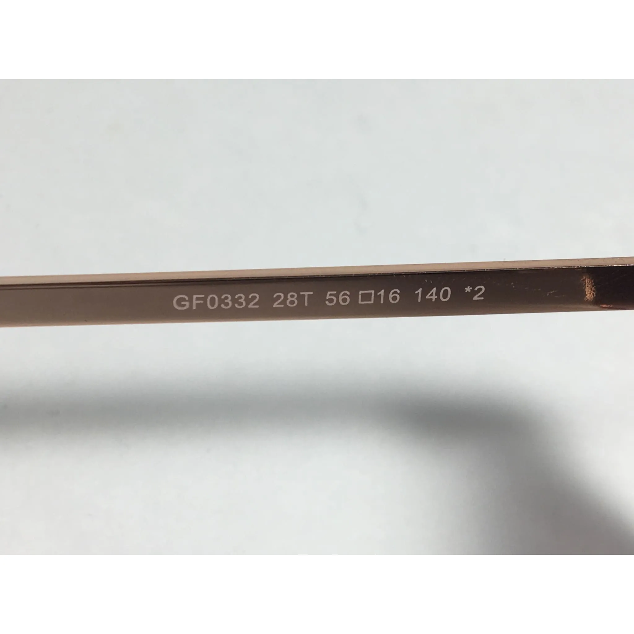 Guess Cat Eye Sunglasses Nude Peach Rose Gold Metal Silver Mirror Lens GF0332 28T