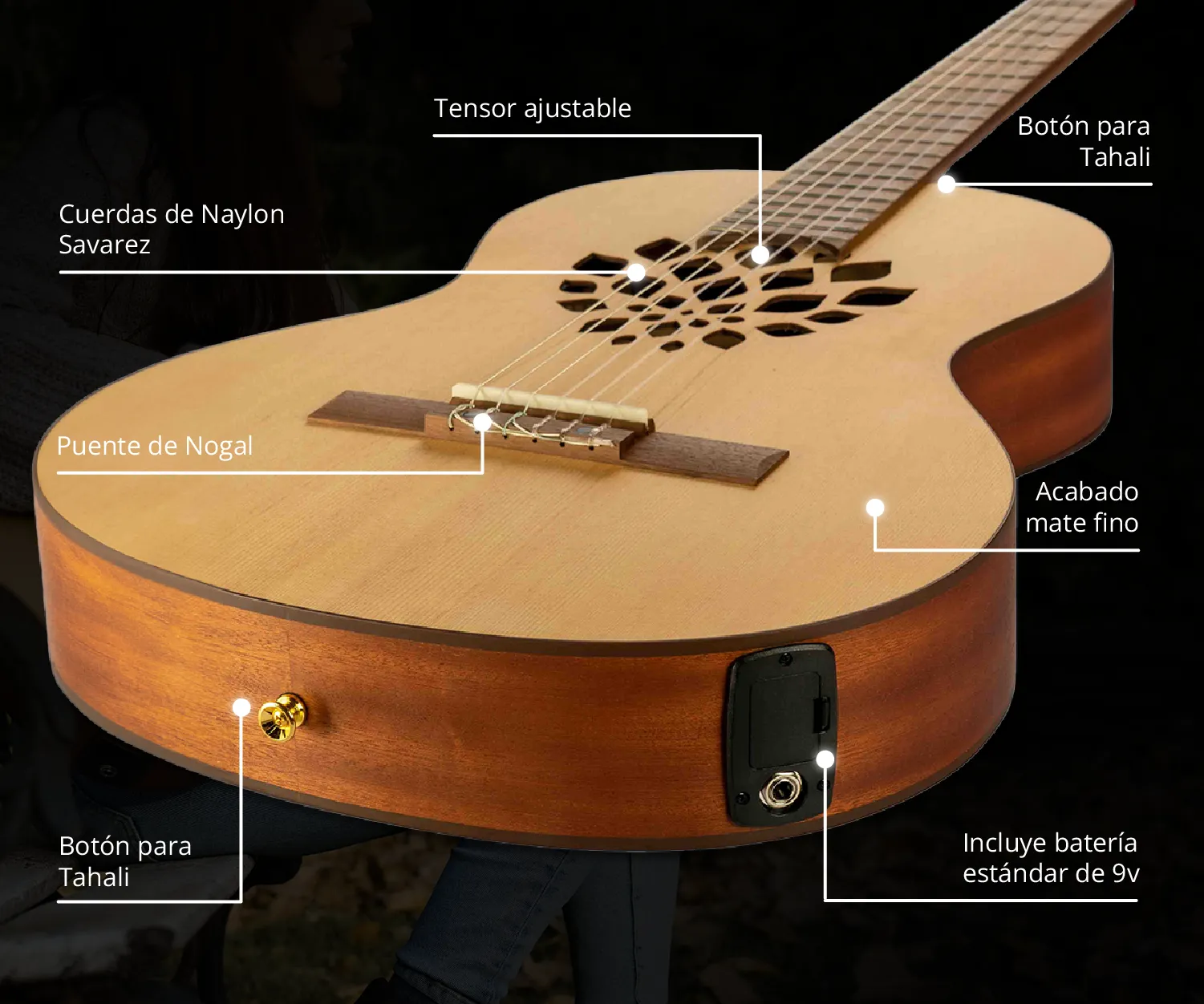 Guitarra Electroclásica Pro Slim 39" - Incluye Funda Acolchada
